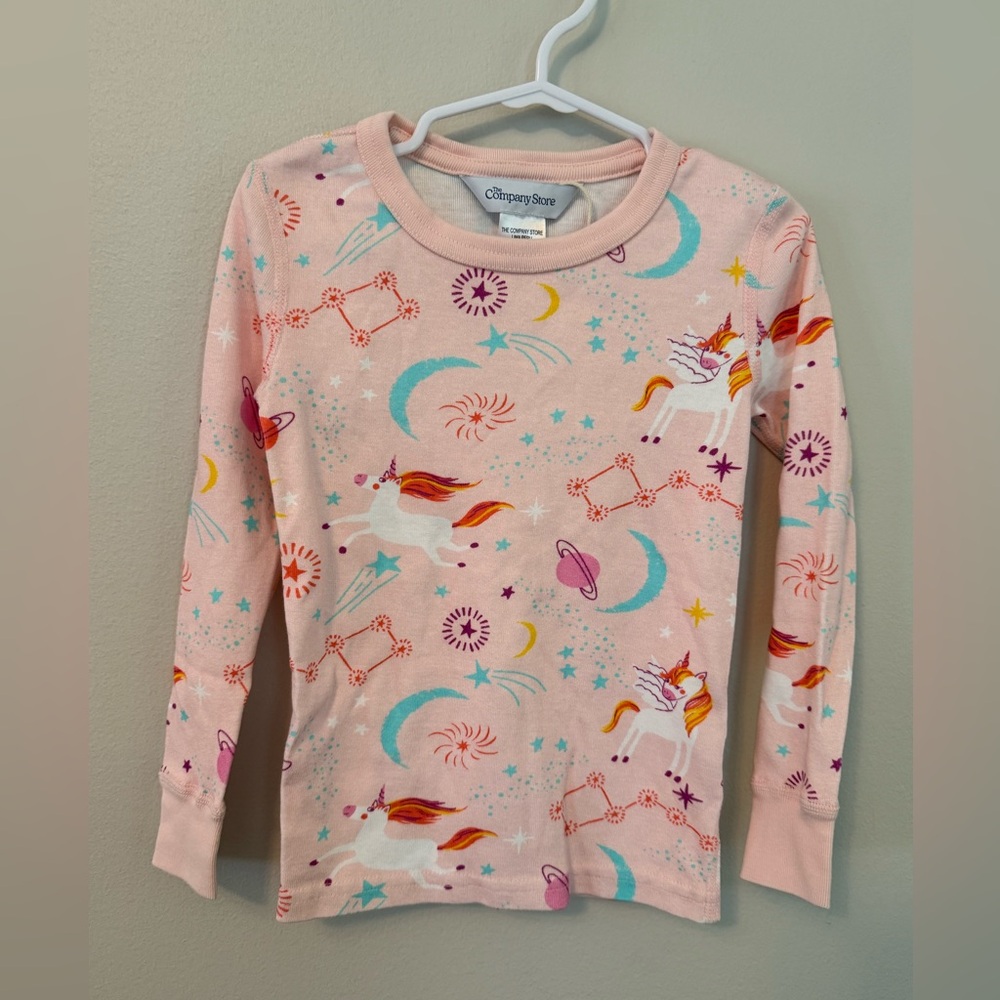 The Company Store Pink Unicorn Pajama Top